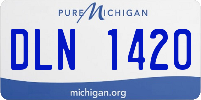 MI license plate DLN1420