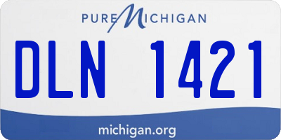 MI license plate DLN1421