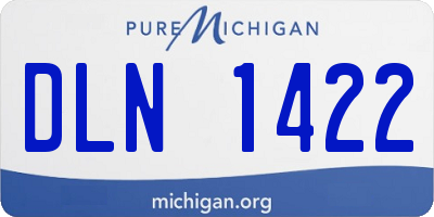 MI license plate DLN1422