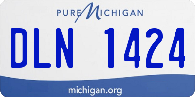 MI license plate DLN1424