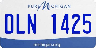 MI license plate DLN1425