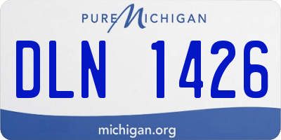 MI license plate DLN1426