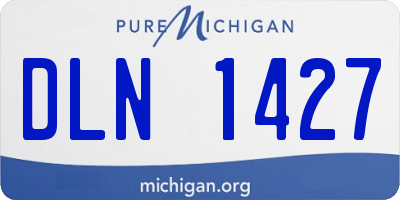 MI license plate DLN1427