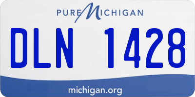 MI license plate DLN1428