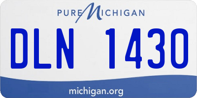 MI license plate DLN1430