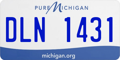 MI license plate DLN1431