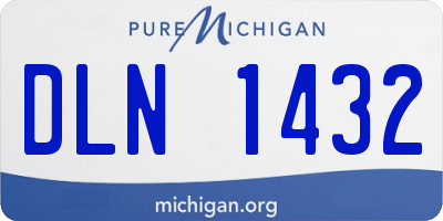 MI license plate DLN1432