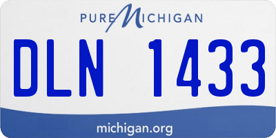 MI license plate DLN1433