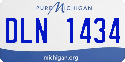 MI license plate DLN1434