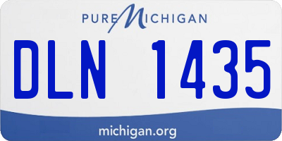 MI license plate DLN1435