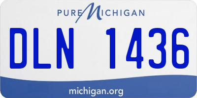 MI license plate DLN1436