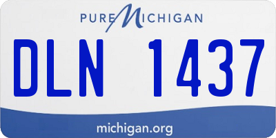 MI license plate DLN1437