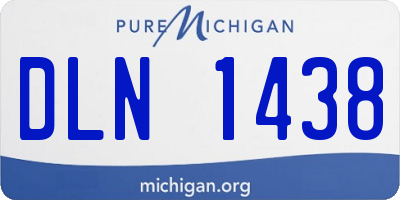 MI license plate DLN1438