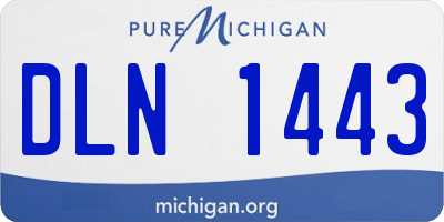 MI license plate DLN1443