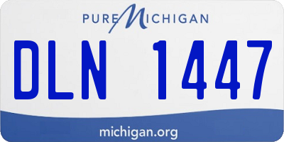 MI license plate DLN1447