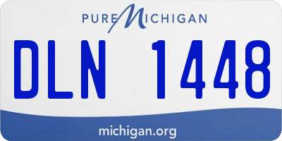 MI license plate DLN1448