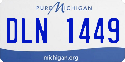 MI license plate DLN1449