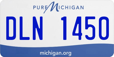 MI license plate DLN1450