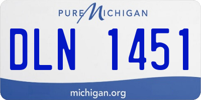 MI license plate DLN1451