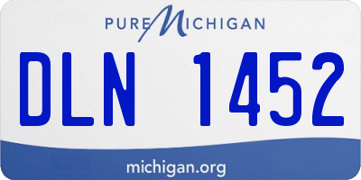 MI license plate DLN1452