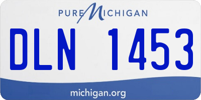 MI license plate DLN1453