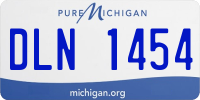 MI license plate DLN1454