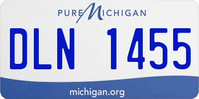 MI license plate DLN1455