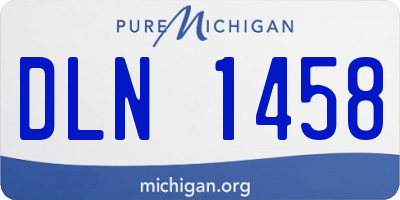 MI license plate DLN1458