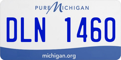 MI license plate DLN1460