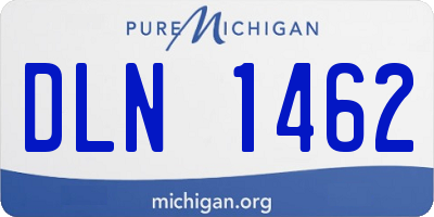 MI license plate DLN1462