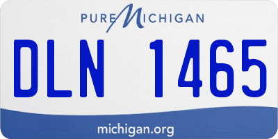 MI license plate DLN1465