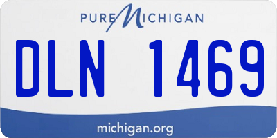 MI license plate DLN1469