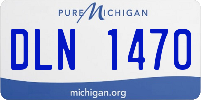 MI license plate DLN1470