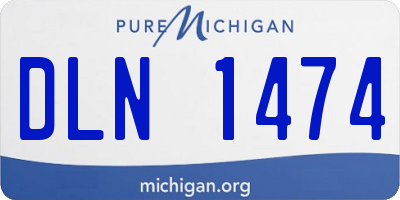 MI license plate DLN1474