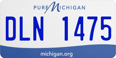 MI license plate DLN1475