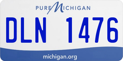 MI license plate DLN1476