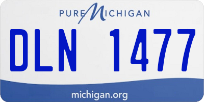 MI license plate DLN1477