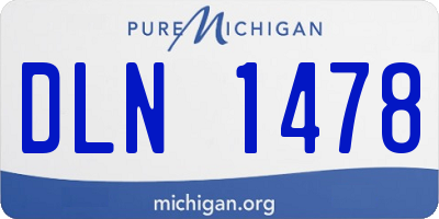 MI license plate DLN1478