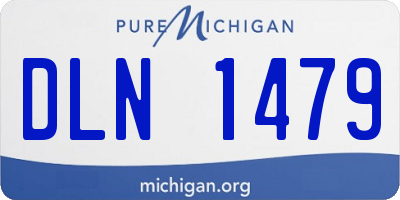 MI license plate DLN1479