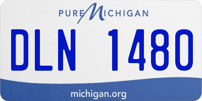 MI license plate DLN1480