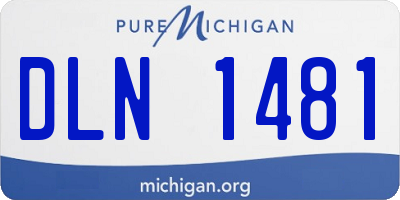 MI license plate DLN1481