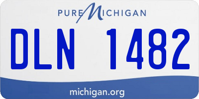 MI license plate DLN1482