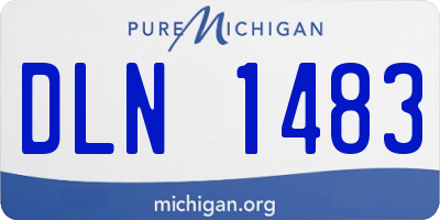 MI license plate DLN1483