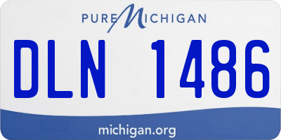 MI license plate DLN1486