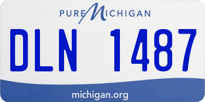 MI license plate DLN1487