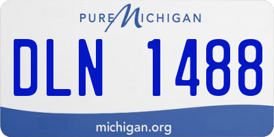 MI license plate DLN1488