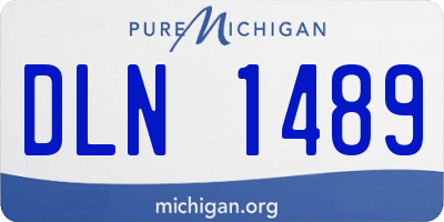 MI license plate DLN1489