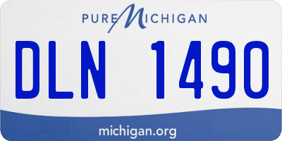 MI license plate DLN1490