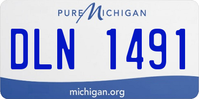 MI license plate DLN1491