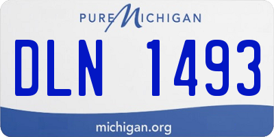 MI license plate DLN1493